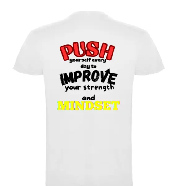 camiseta push yourself blanca