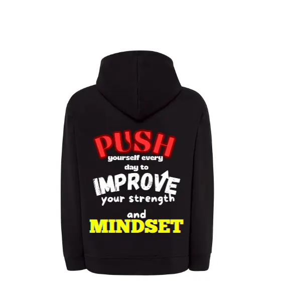 sudadera push yourself negra