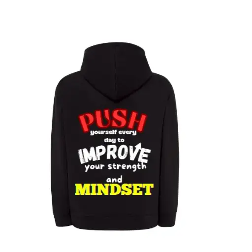 sudadera push yourself negra