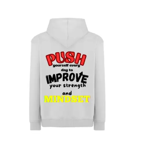 sudadera push yourself blanca